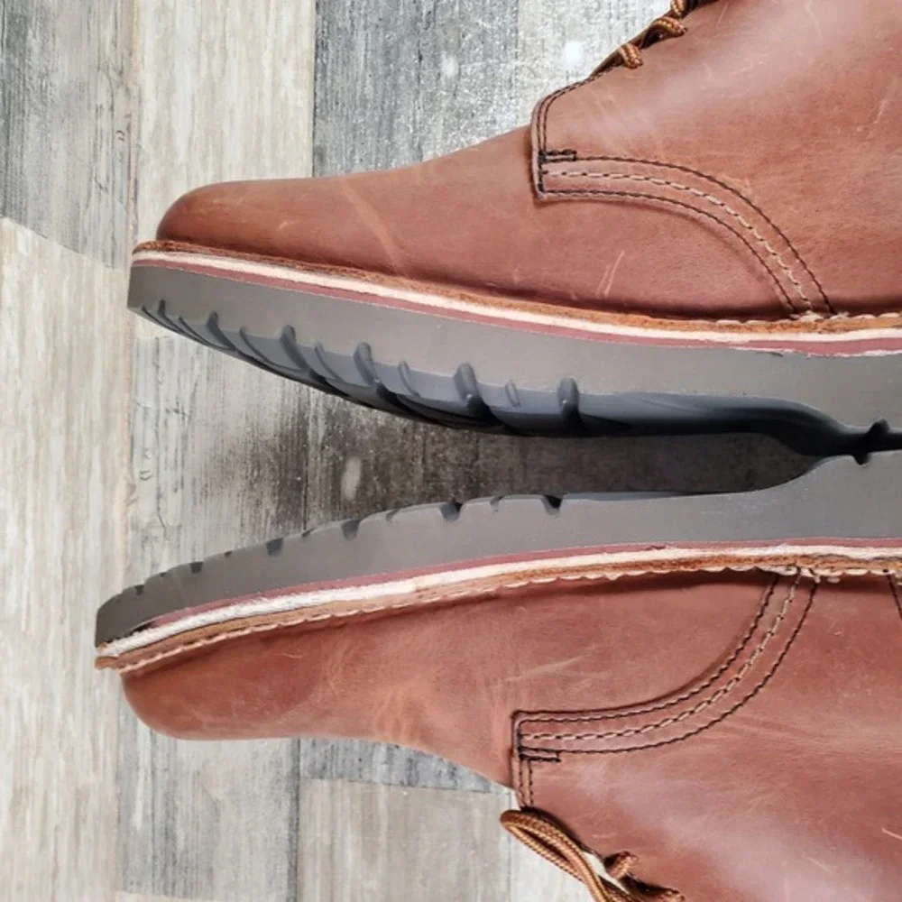 Clarks Eastridge Mid Mens Chukka Boots Sz 10 W Light Brown Leather Mid‎ Top